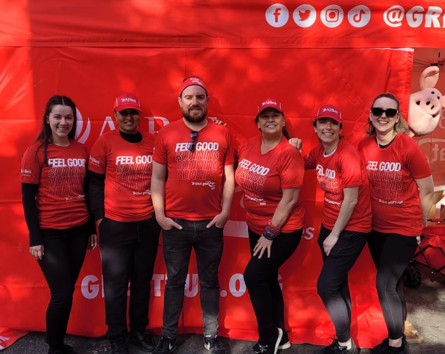 Brand ambassadors at a fun-run marathon event